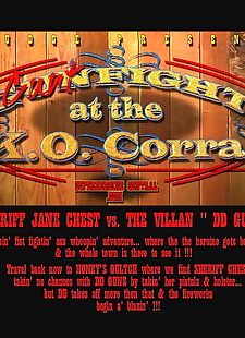english pics Cuntfight at the K.O. Corral, full color , garter belt 