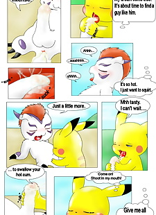 english pics Pikachu and Gomamon, pikachu , gomamon , full color , furry  comic