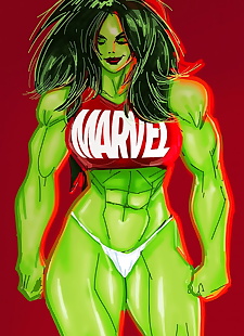  pics SuperPoser- Green With Lust- Hulk, big boobs , big cock 