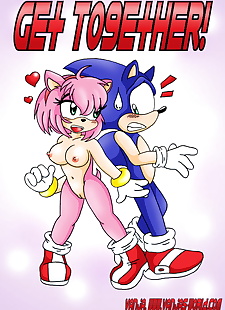 english pics Get Together, sonic the hedgehog , amy rose , full color , furry  full-color