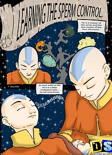 english pics Learning the Sperm Control, katara , aang , full color 